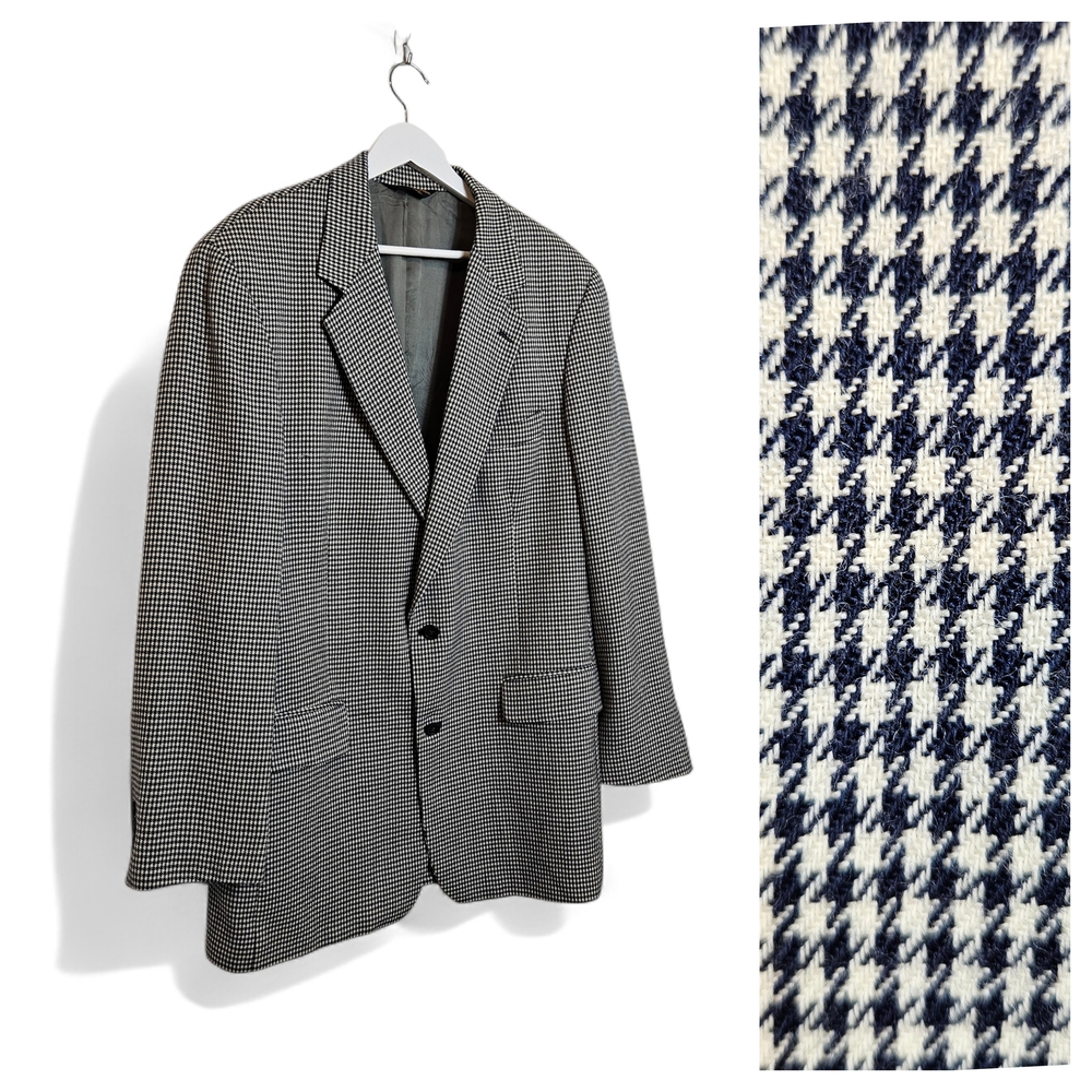 Brooks Brothers 100% Wool Houndstooth Blazer Jacket Men’s Size 58